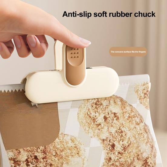 Food Sealing Clip Anti-slip Handle Moisture Resistant Smooth Round Design Resealable Bag Sealing Clamp