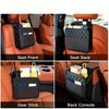 Universal Car Seat Hanging Storage Bag - Multi-Pocket Organizer with Durable Leather, Spacious Design for SUVs, MPVs & Sedans - Black
