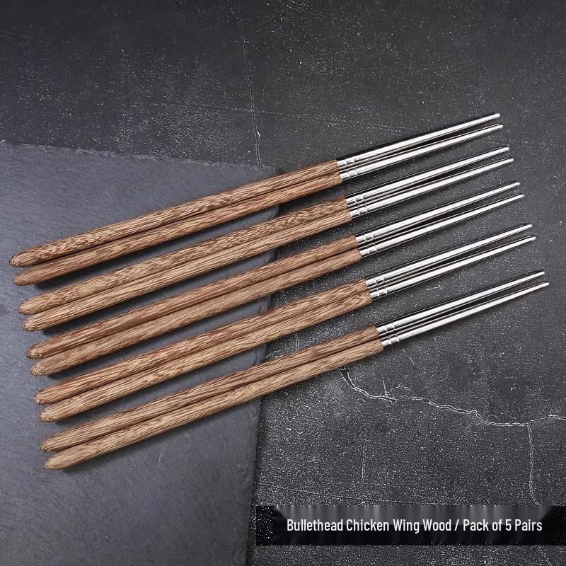 Premium Wenge Wood Chopsticks with Stainless Steel Tips