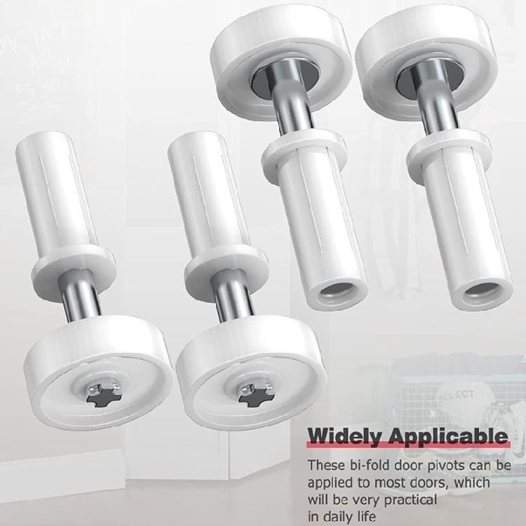 2Set Closet Door Hardware Repair Kits Top & Bottom Pivots,Bracket & Guide Wheels