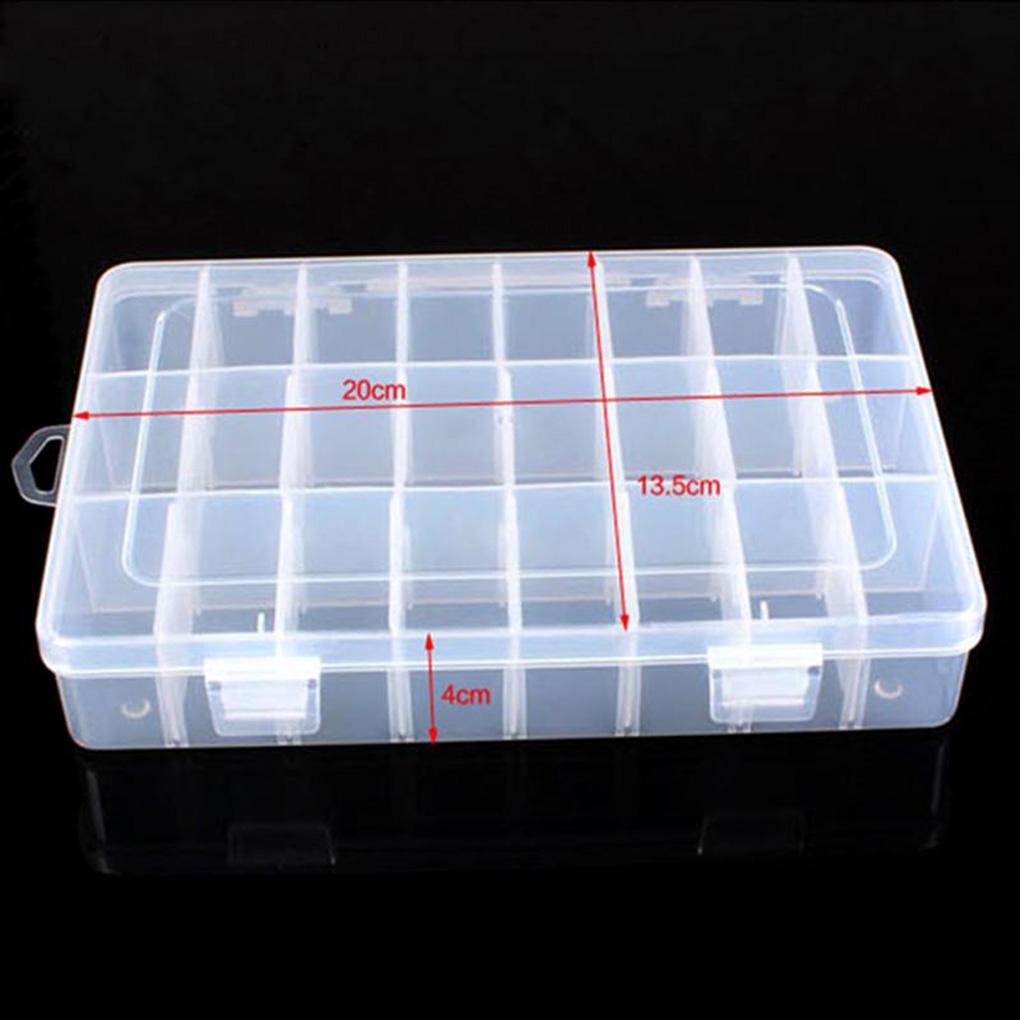 Storage Box Plastic Jewelry Accessory Containers DIY Component Holders Small Items Boxes Multi-grid Compartment Organizer Case