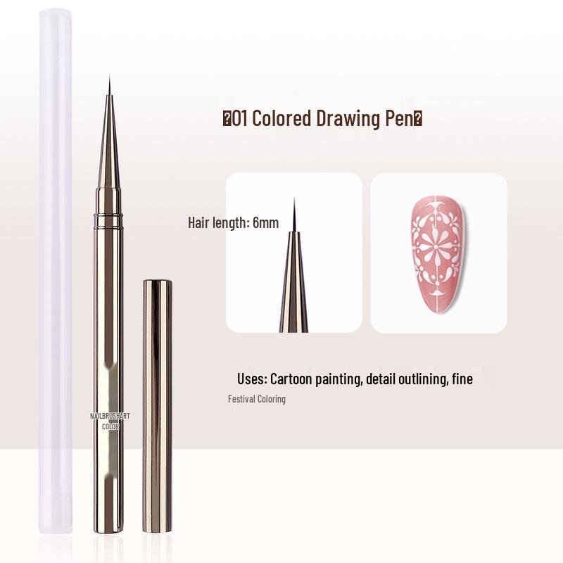 

Набор металлических кистей для нейл-арта: Гель-лак, Кисти для росписи, Кисти для цветов и тонких линий