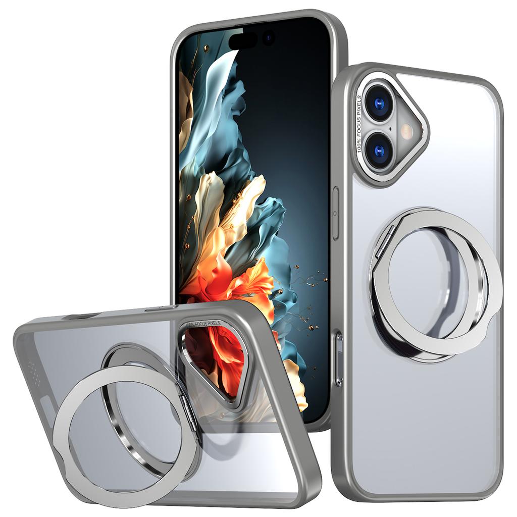 For iPhone 16 Plus Case Compatible with MagSafe TPU+Acrylic Kickstand Phone Cover