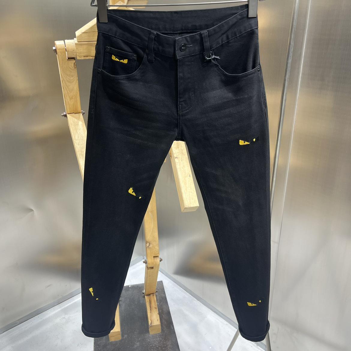 

Retro Black Elastic Slim Fit Men s Jeans - Trendy Youth Style Medium чёрный