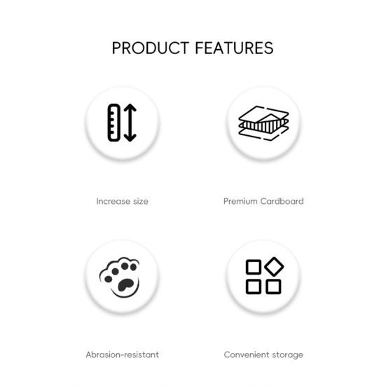 Cat Scratching Post No-Shedding High-Density Corrugated Paper Wave Shape Design Household Cat Scratcher