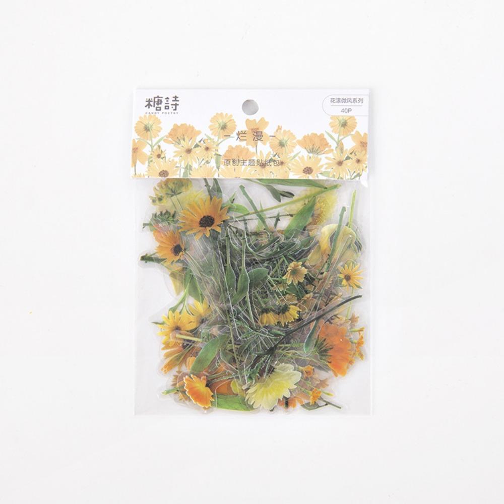Transparent Glassware Bottle Shape/Flowers Stickers Decorative Decals Paper Scrapbooking Embellishment Supplies Bookmark  DIY Art Craft