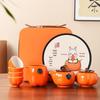NuFeng Ruyi Ceramic Persimmon Travel Tea Set