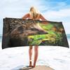 Cute Hedgehog Beach Towel Wild Animal Print Bath Towel For Adult Kids Wrapped Bikini Covered Sunscreen Blanket Sport Pool Towels