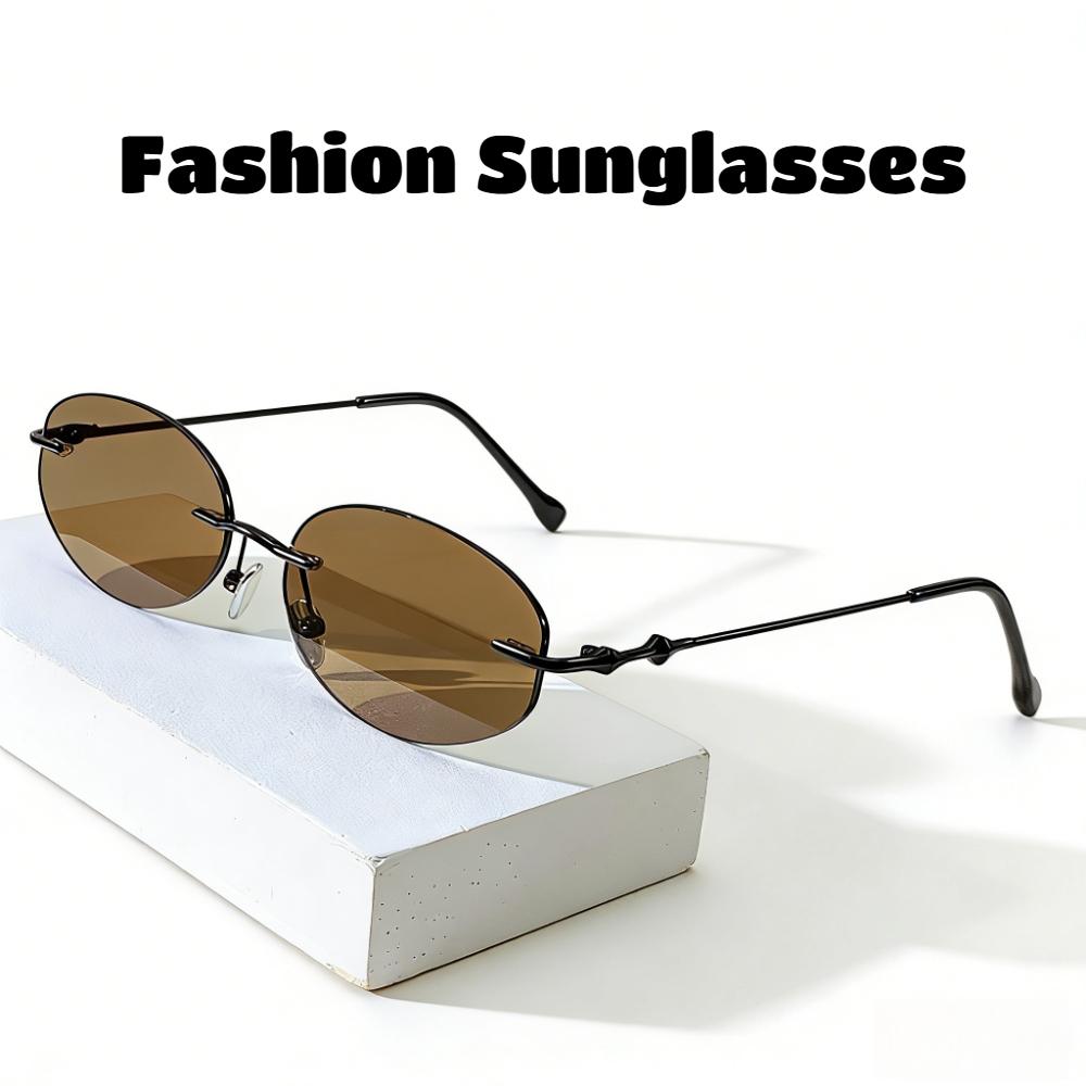 Ultra-Lightweight Frameless Sunglasses for Men and Women Luxury Designer Eyewear Outdoor Travel Vacation Sun Protection Glasses