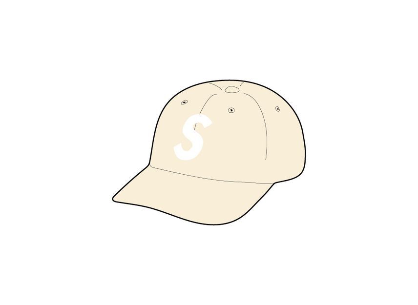 Supreme Pigment Coated S Logo 6-Panel Stone One-Size