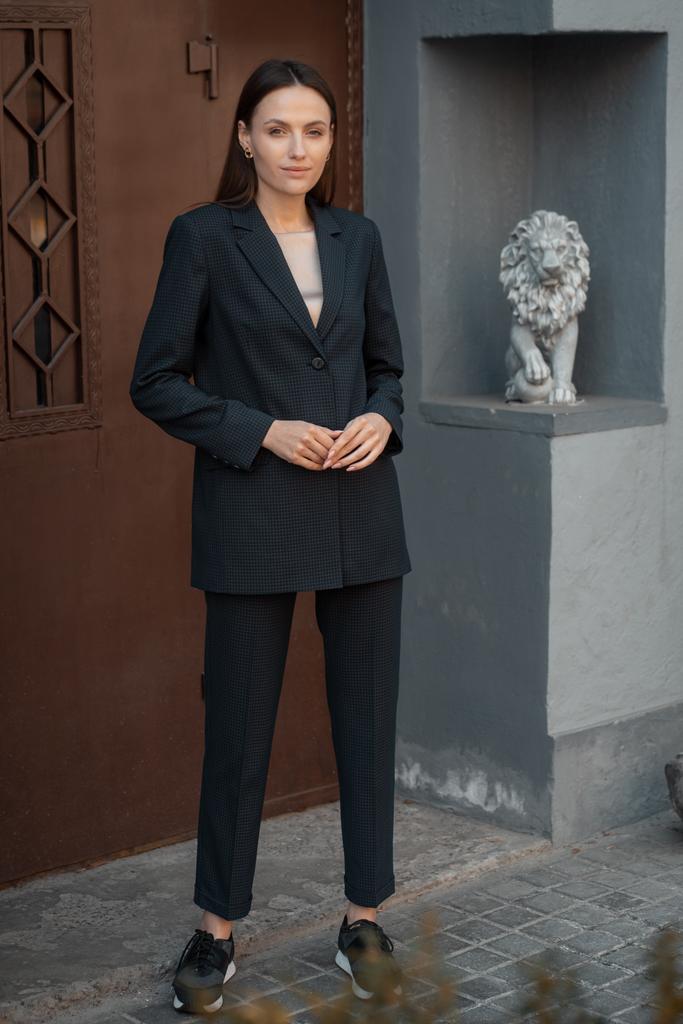 Rett blazer i gingham