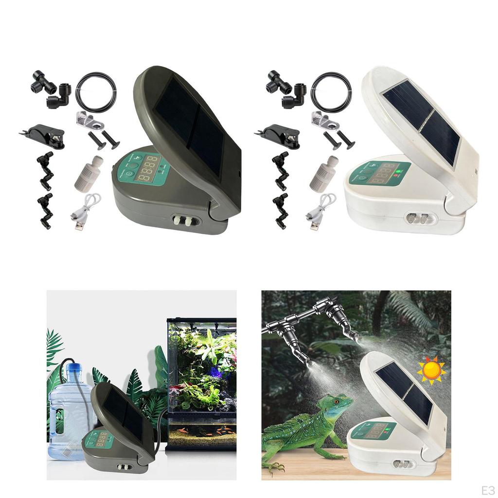 Reptile Mister Misting System Rainforest Plants Automatic Solar Humidifier for Landscaping