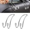2pcs Car Back Seat Hook Bling Rhinestones Crystal Handbag Hanger Holder Accessories Auto SUV Coat Hanger Car Styling Universal