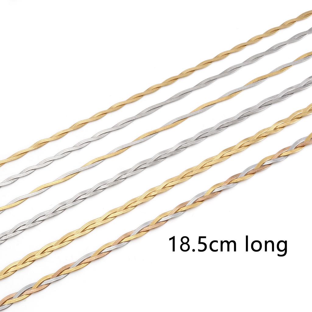 New Fashion 3in1 Crossover Snake Chain Bracelet 304 Stainless Steel Twist Bracelet For Women Men Punk Jewelry Gift