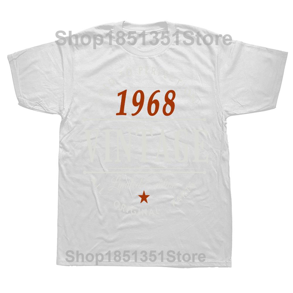 Novelty Vintage Born In 1968 Classic T Shirts Cotton Streetwear Short Sleeve Birthday Gifts Summer Style Tshirt Mens Clothing