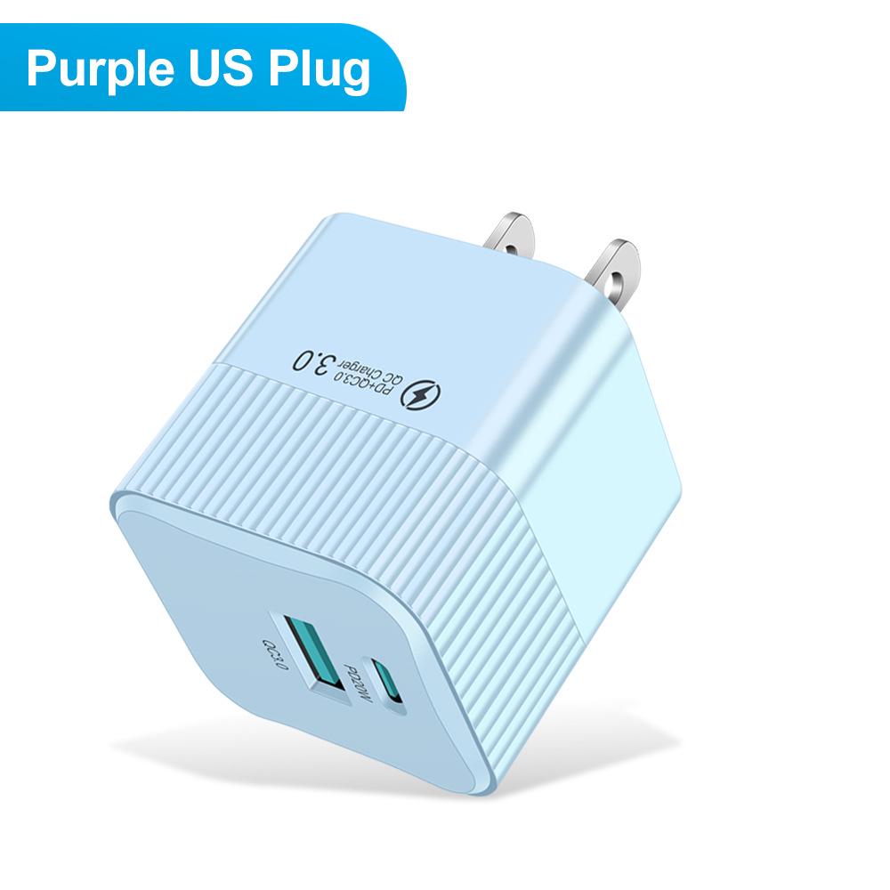 Macaron 25W USB+PD Super Fast Charger - EU/US/KR Standards