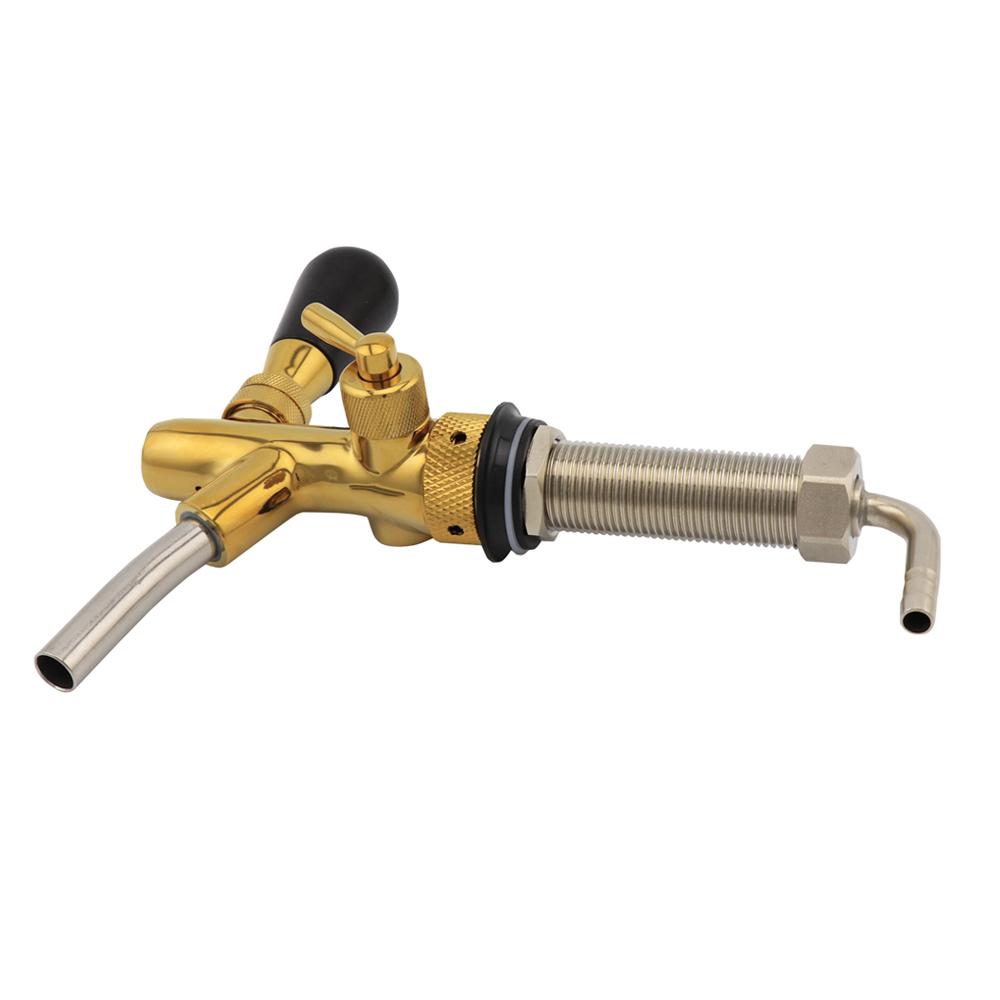 Rubinetto per Birra Regolabile con Stelo da 4 pollici Cromato Controllo del Flusso Rubinetto per Birra Homebrew Kegerator Rubinetto per Birra alla Spina