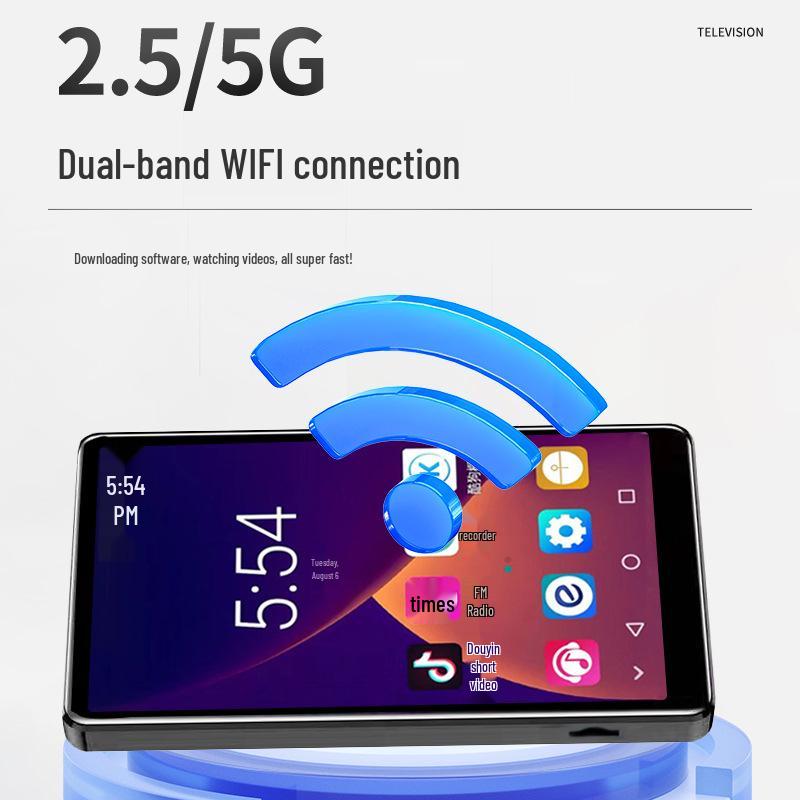 Octa-Core Android MP4 Player with Zinc Alloy Body, Sensitive Touch, Dual-Band WiFi, and Bluetooth