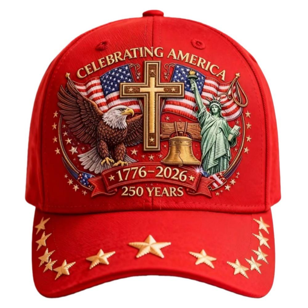 Patriotic Baseball Cap Comfortable Flag Embroidery Hat Adjustable Baseball Cap Meaningful Us 250th Anniversary Cap For Patriotic