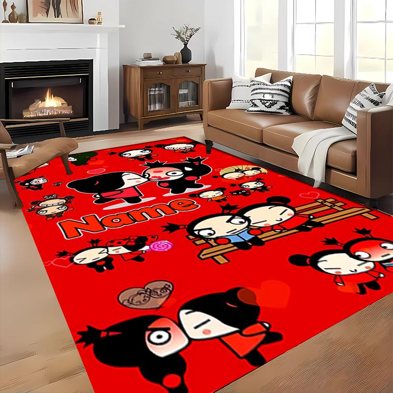 Custom Personalization Pucca Area Rug - Perfect For Kitchen, Bathroom,Laundry Room Decor Large Size Available,Gift All Seasons