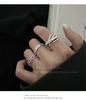 Light luxury fashion high sense pearl zircon copper ring women's design sense retro personality open index finger ring simple