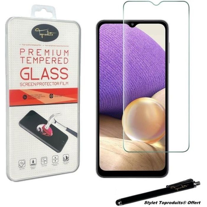 Film de protection - Toproduits® - Samsung Galaxy A32 5G - Verre trempé - Résistant aux chocs - Transparent