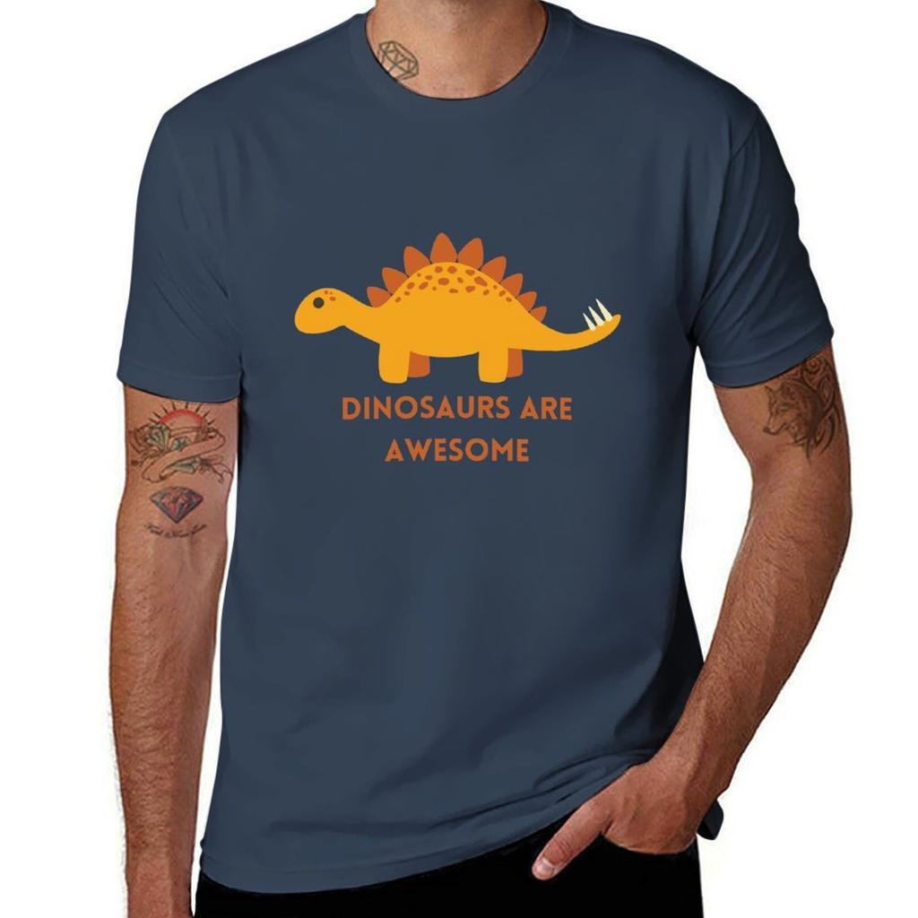 Dinosaurs Lovers : Dinosaurs Are Awesome T-Shirt T Shirts for Man Cotton Soft Man T Shirt Cotton High Quality T-Shirt