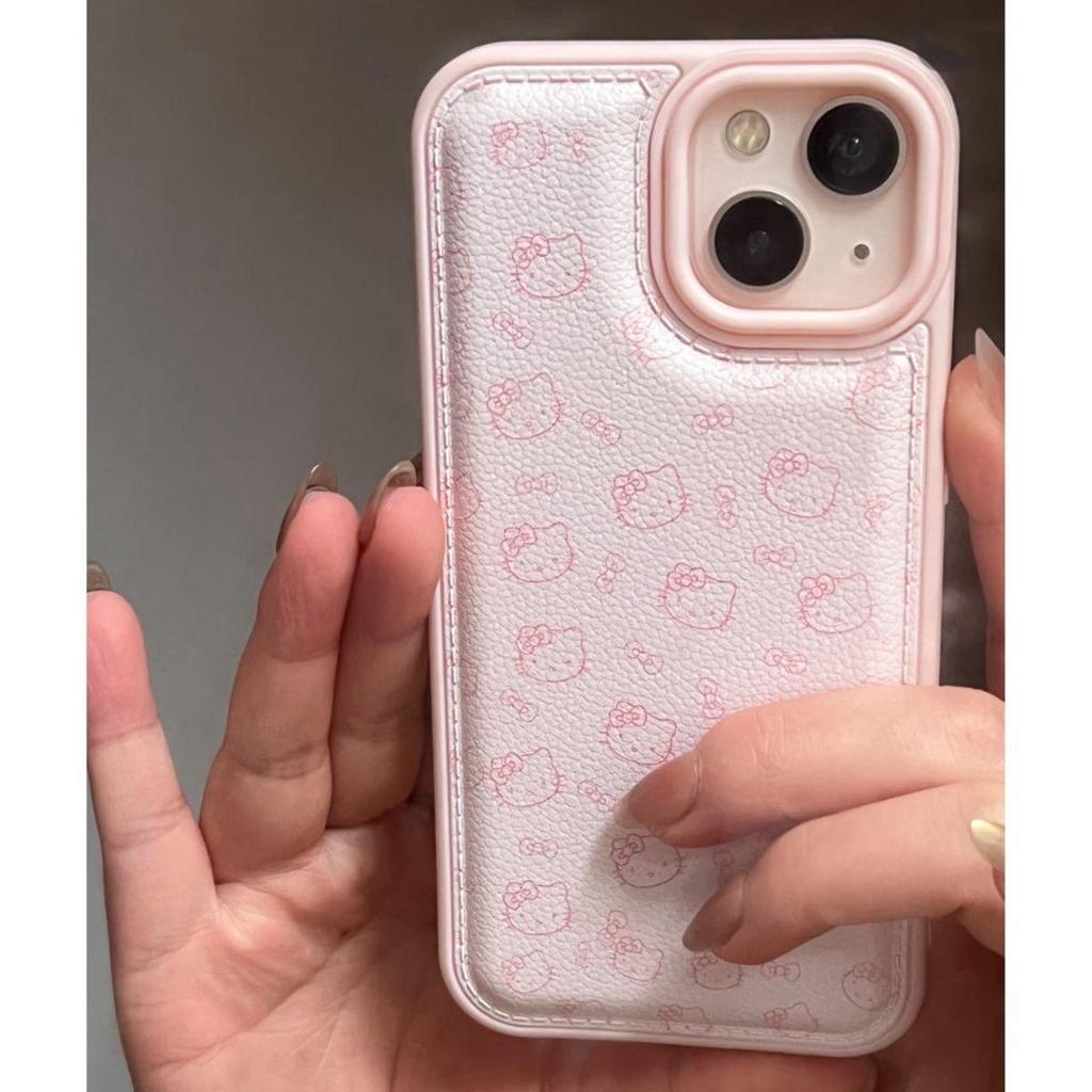 Hello Kitty Pink Soft Case for Apple iPhone 13/14/15/16/17 Pro Max - Drop-Proof and Slim Design