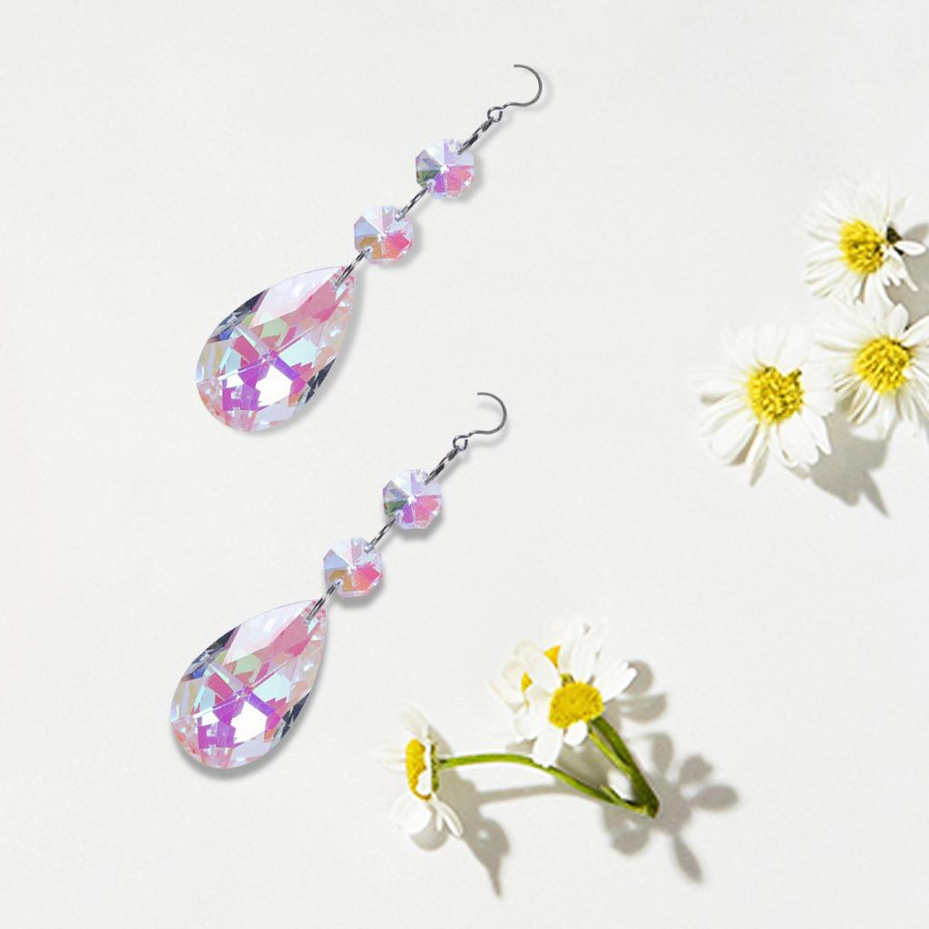 Sunshine Catcher Light Accessories New Arrival Gardening Color Lighting Ball Octagonal Bead Earrings Pendant With Hook Crystal Pendant