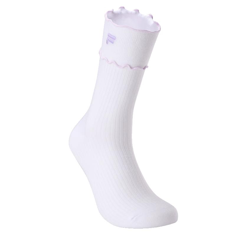 

FILAFUSION Women s Ruffle Edge High-Waist Sports Socks S