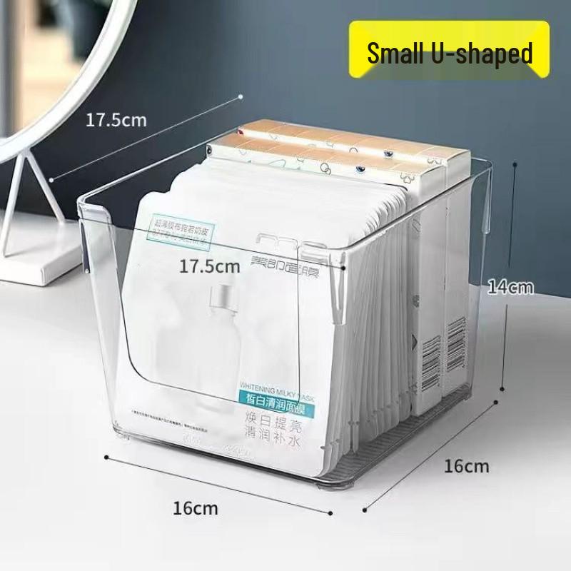 Organizator cosmetic transparent rezistent la praf cu capacitate mare pentru rujuri și produse de îngrijire a pielii