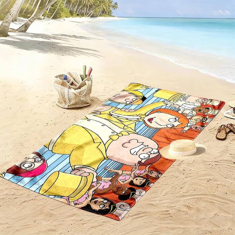 Family Guy2 Print Beach Towel, Large Soft Quick Dry Towel for Beach Camping Swimming