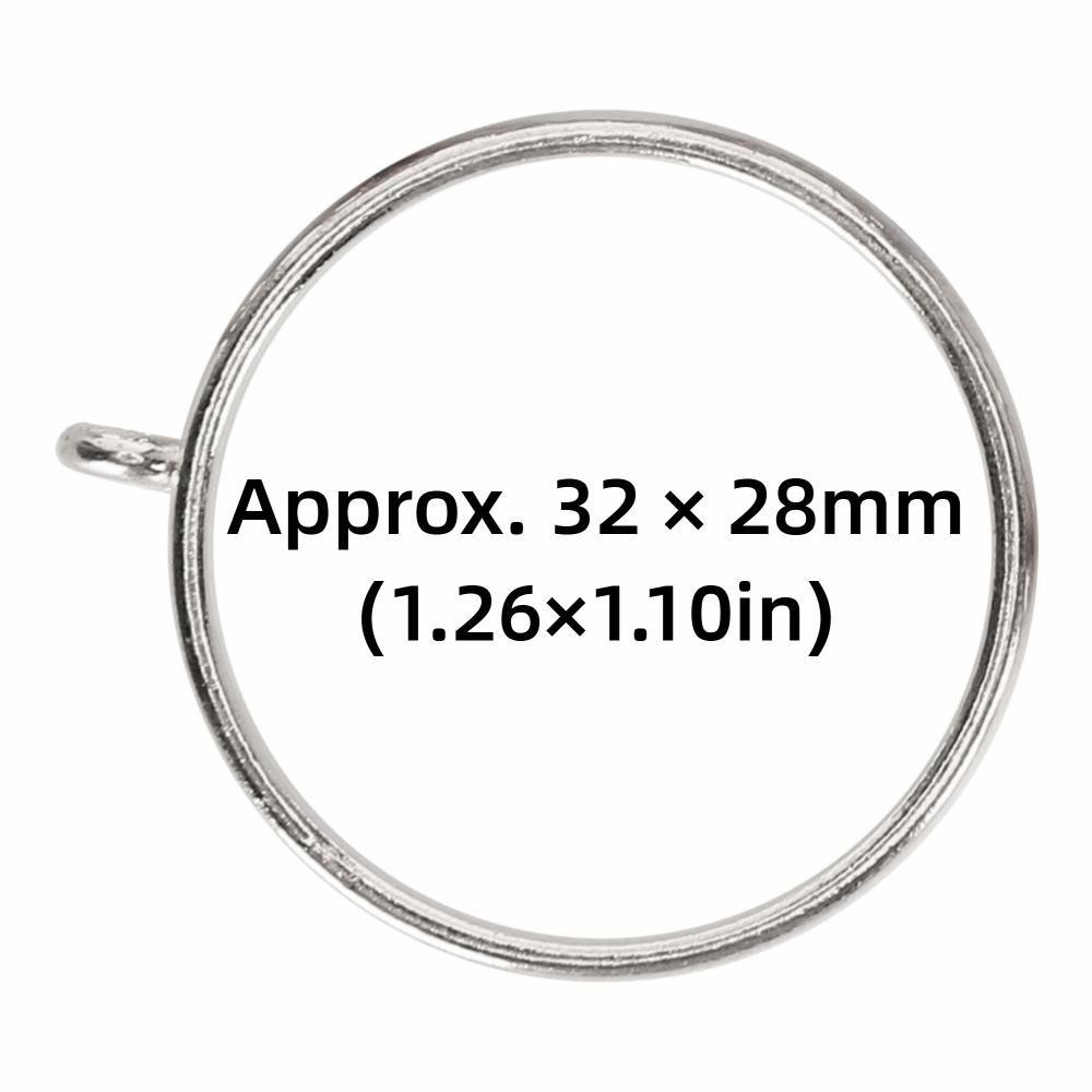 10PCS Round Open Frame Pendants Smooth Edges Open Bezel Pendants  Keychain Making
