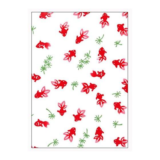 Rien-zome Tenugui Towel, Chusen Dyed, 100% Cotton, Made in Japan, Small Goldfish (Kinpou), Hand Towel, Sweat Towel, Cloth, Wrapping, Crafting
