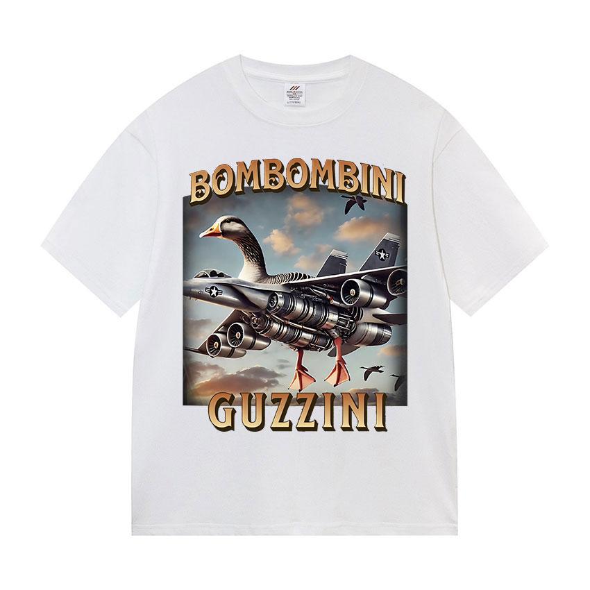 Bombombini Guzzini Funny Goose Meme Graphics T Shirts Men Women Summer Cotton Short Sleeve T-Shirt Fashion Casual O-Neck T Shirt