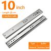 Stainless Steel Cabinet Slides Soft Close Three-Section Drawer Rails Drawer Slides Buffer Damper Rails Hardware