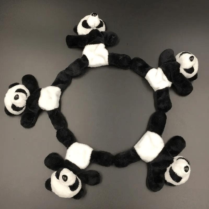 Plush Panda Stickers, Adorable Black & White Fabric Panda Decorations, No Power Required, for Vines Walls and Gifts, Home or Party Decoration