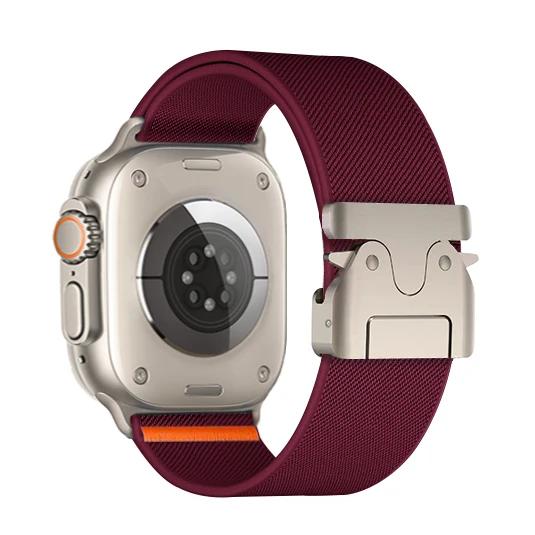Nylon Strap for Apple Watch Ultra 2 Band 49mm 10 9 8 7 45mm 41mm 44mm 46mm 42mm Braided Elastic Bracelet for IWatch Series 6 SE