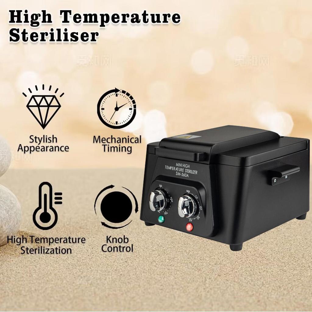 300W High Temperature 2.5L Steriliser, Max. Temperature 220℃ Dry Heat Disinfector, Metal Tool Smart Sanitizing Box