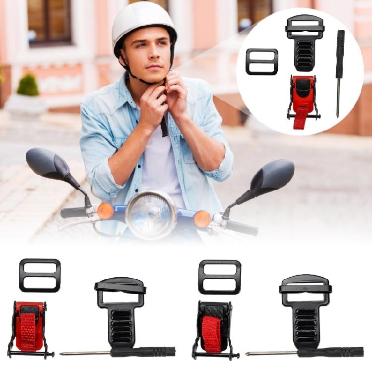 Hasslefree Helmets Lock Clip Strap Quick Release Buckle Fastener Systems, for Bikers Enthusiasts Rapid Wear and Removal