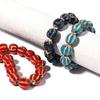 Apx 28pcs Colorful Round Spacer Beads Pumpkin Striped Ceramic Beads For DIY Bracelet Neckalce Jewelry Making Loose Bead Supplies