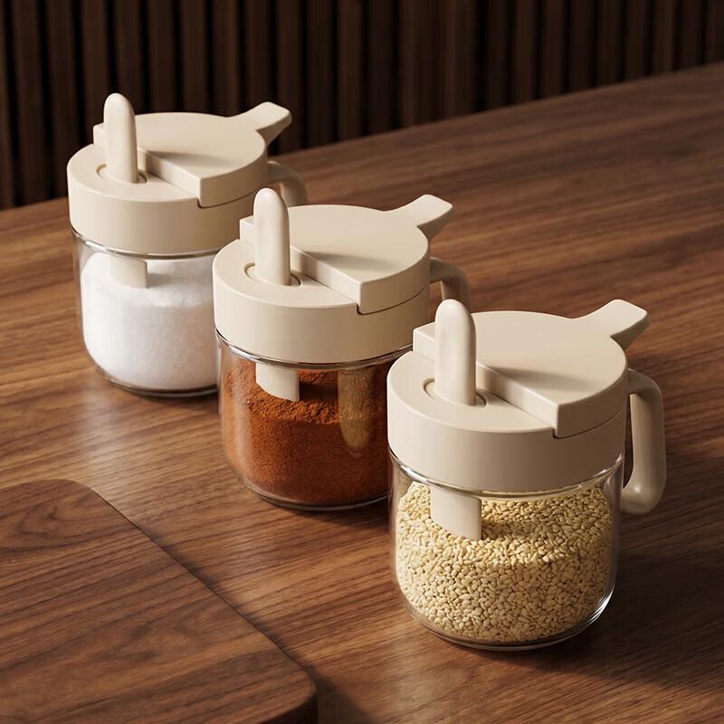 Baijie Integrated Spoon Glass Seasoning Jar
