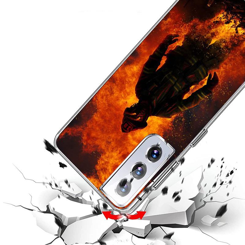 Firemen Hero Flame Phnoe Case for Samsung Galaxy S26 S25 Edge S23 S24 Ultra S22 Plus S21 S20 FE Unique Cover Soft Coque Galaxy S