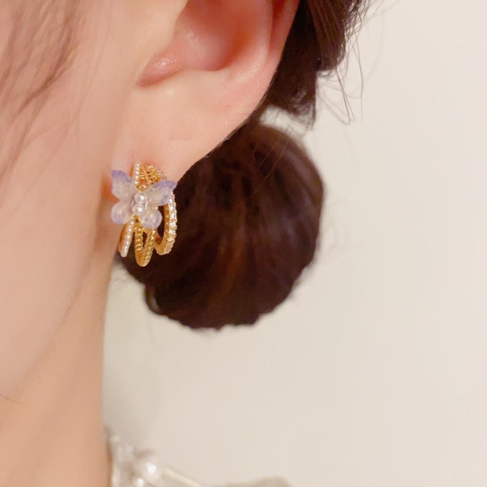 Gold Plated Pearl  Earrings Vintage Circle Earrings  Women Gifts