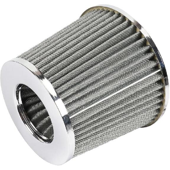 Black 3" Inlet High Flow Clamp-On Cold Air Intake Filter Cleaner 76Mm Cone Replacement Dry Air Filter