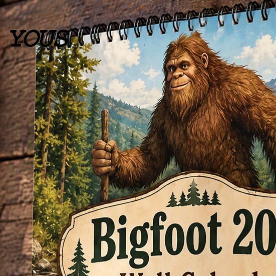 Wall Hanging Calendar Savage 2027, 12-Month Wilderness Art Planner with Spiral Unique Ape Illustration Binding, Thick Paper Themed Organizer for Home
