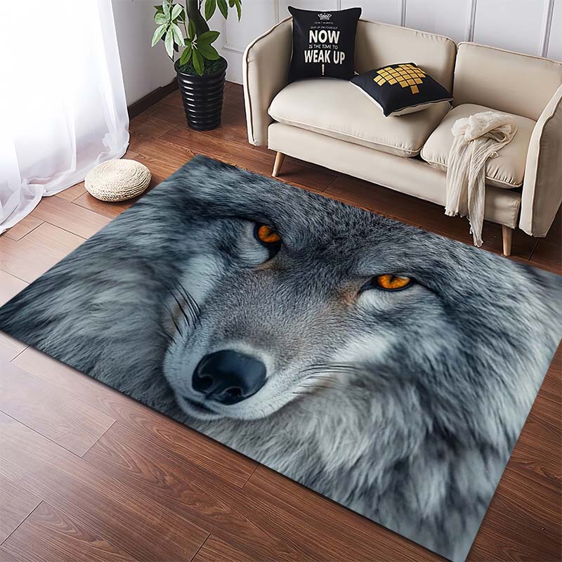 Cute White Maltese Puppy Portrait Area Rug, Non-Slip Floor Mat