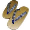 Kiso Nezuko Craftsmen Passing On 300 Years of Pique Blue Strap Cloth Geta Tradition. 14-15cm Children's Size. Pattern. (Front Color Customizable).