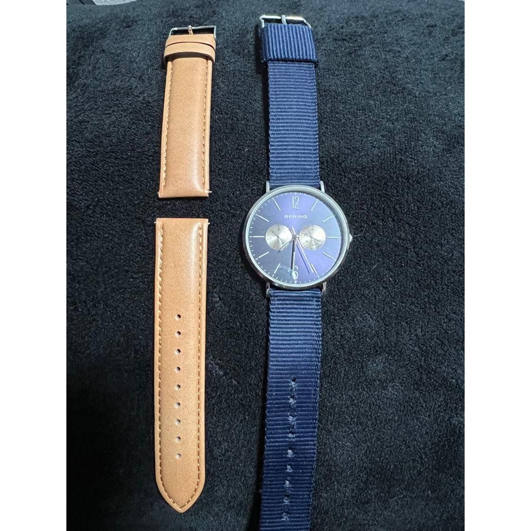 Used BERING analog watch navy