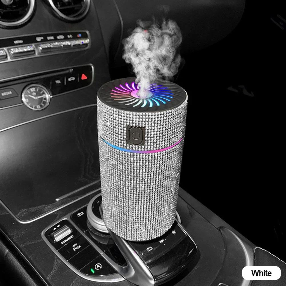 Difuzor auto de lux cu diamante umidificator cu lumină LED Purificator de aer automat Difuzor de aromaterapie Odorizant Accesorii auto